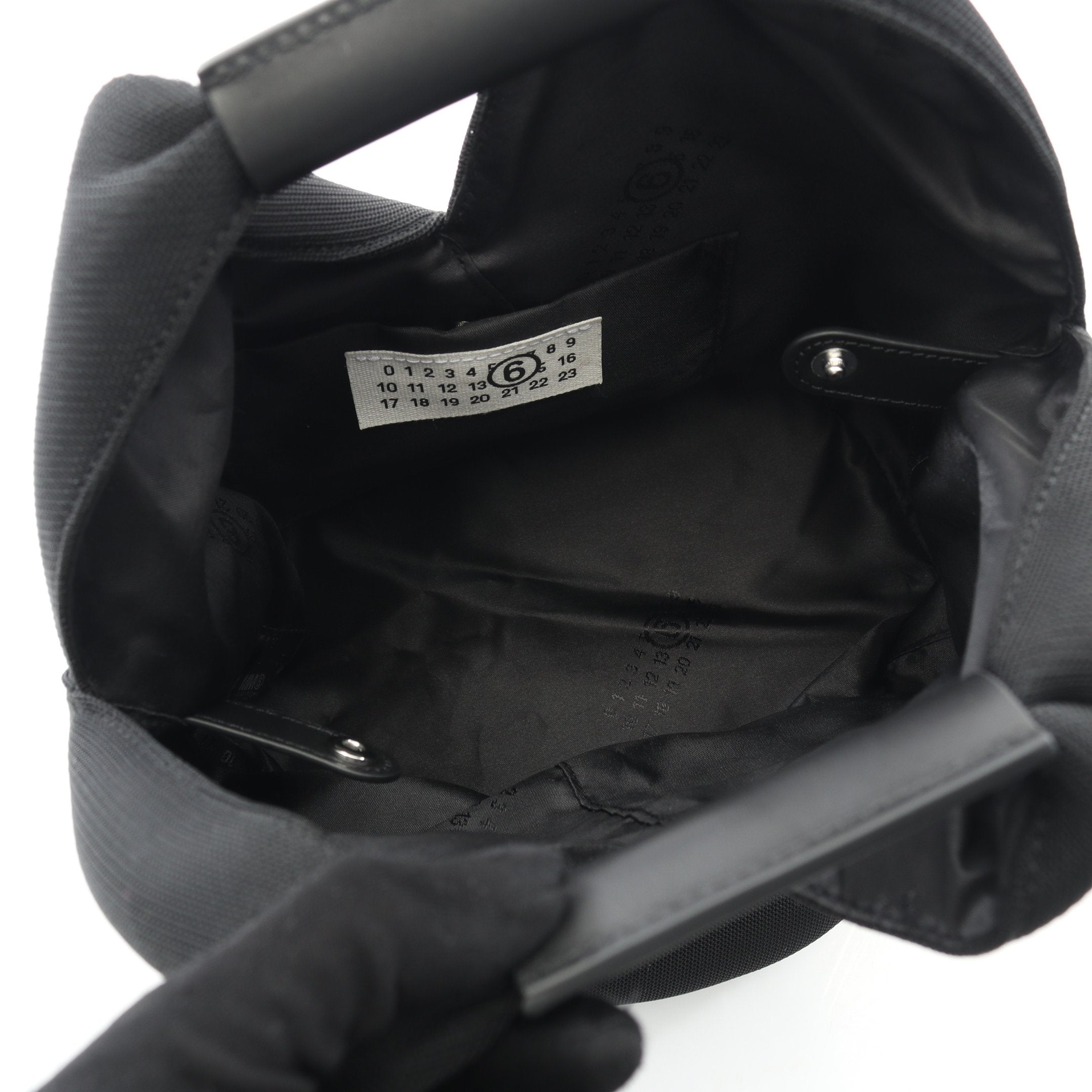 JAPANESE ジャパニーズ ハンドバッグ ファブリック レザー ブラック