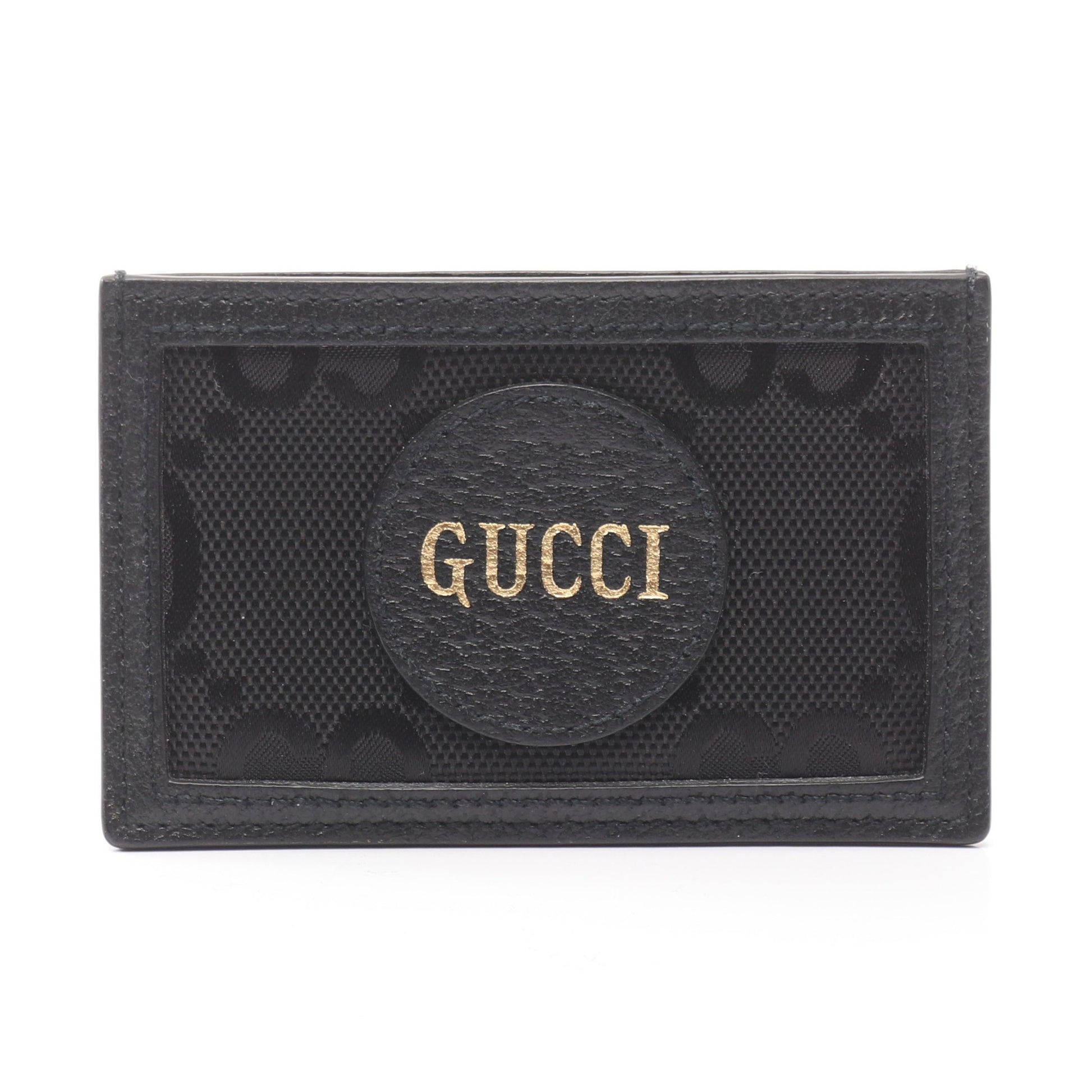 オフ ザ グリッド GG柄 カードケース キャンバス レザー ブラック グッチ 財布・小物 GUCCI