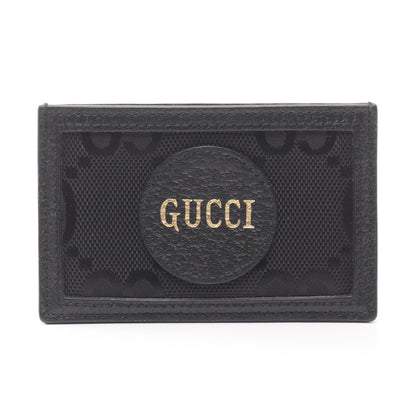 オフ ザ グリッド GG柄 カードケース キャンバス レザー ブラック グッチ 財布・小物 GUCCI