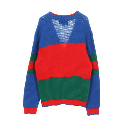 カーディガン Vネック ウール レッド ブルー グリーン グッチ トップス GUCCI