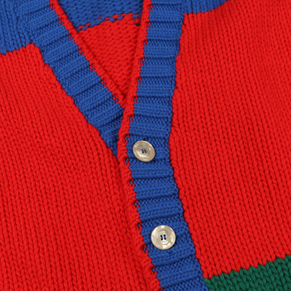 カーディガン Vネック ウール レッド ブルー グリーン グッチ トップス GUCCI