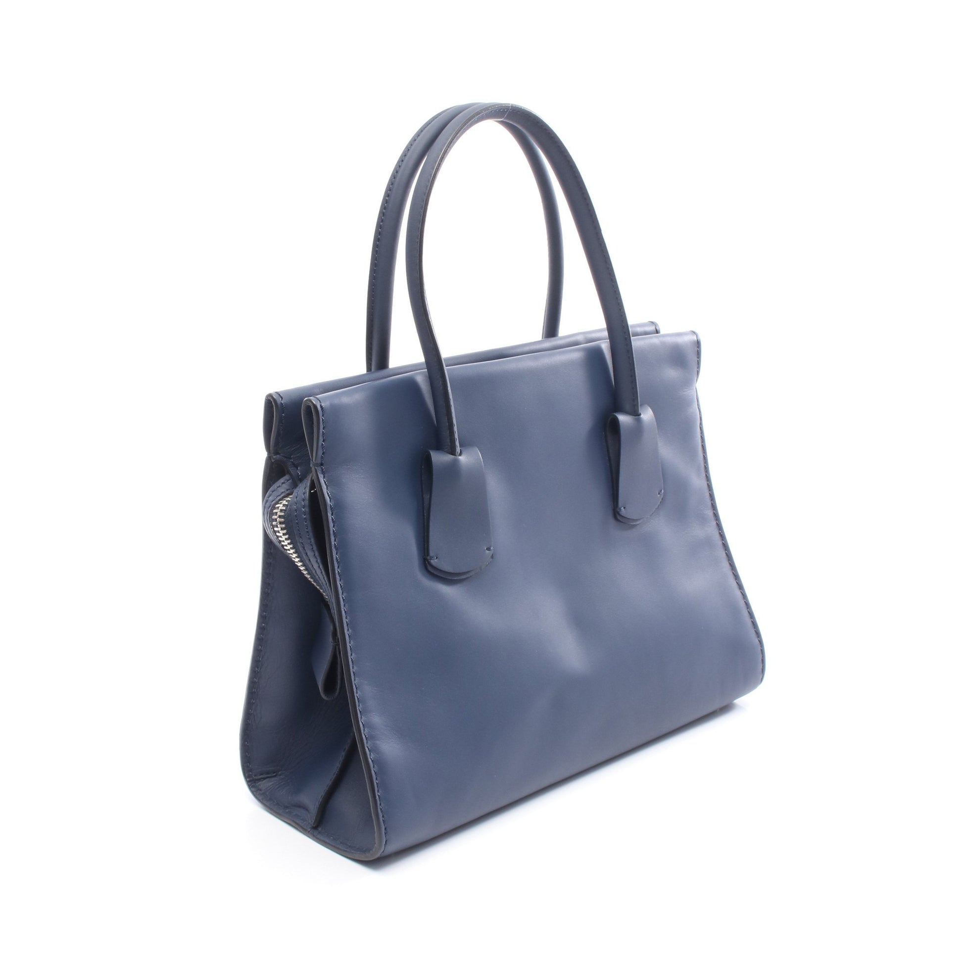 NOTE ノート ショッピング スモール ハンドバッグ トートバッグ レザー ネイビー トッズ バッグ TOD'S
