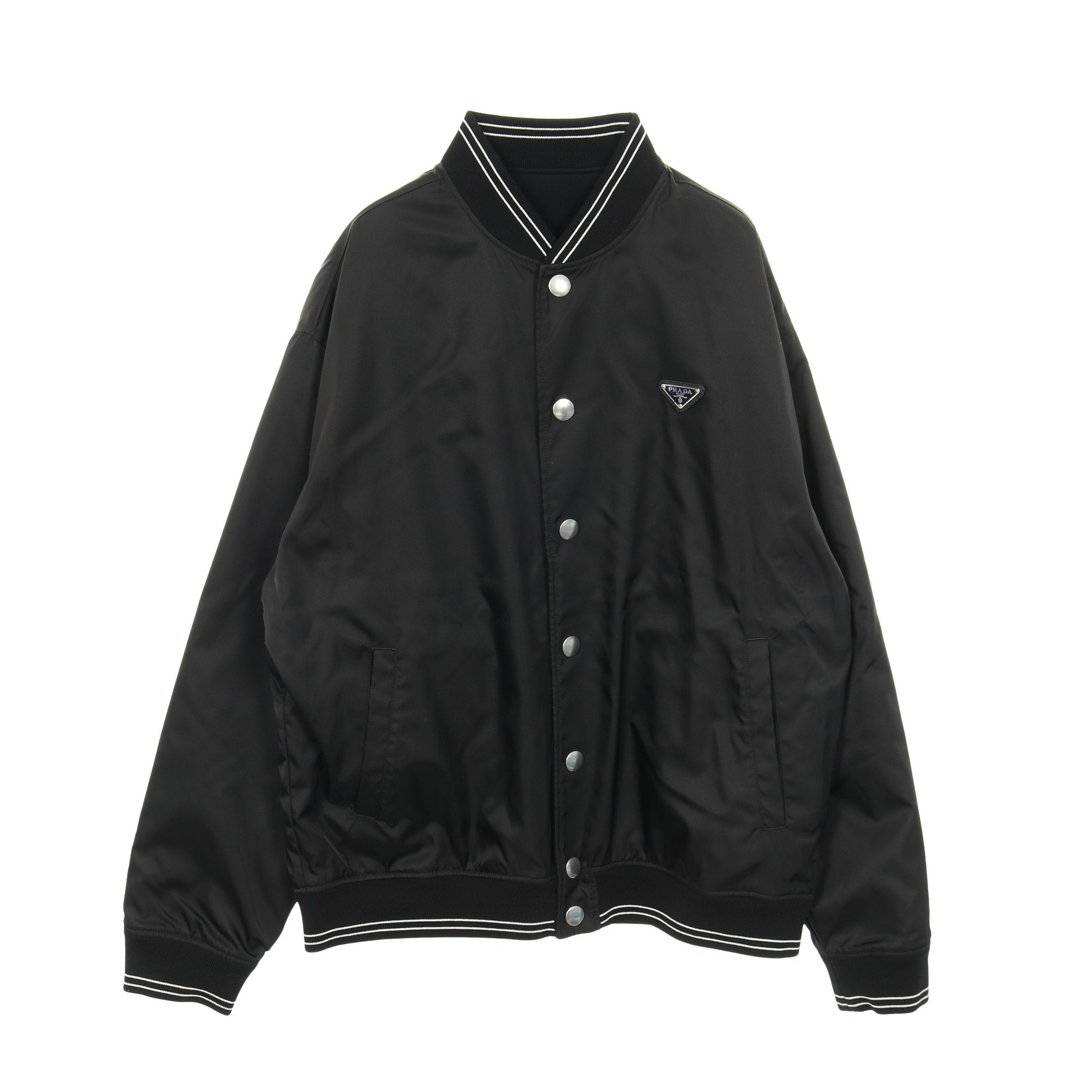 トライアングルロゴ RE-NYLON コットンフリース リバーシブル ボンバー