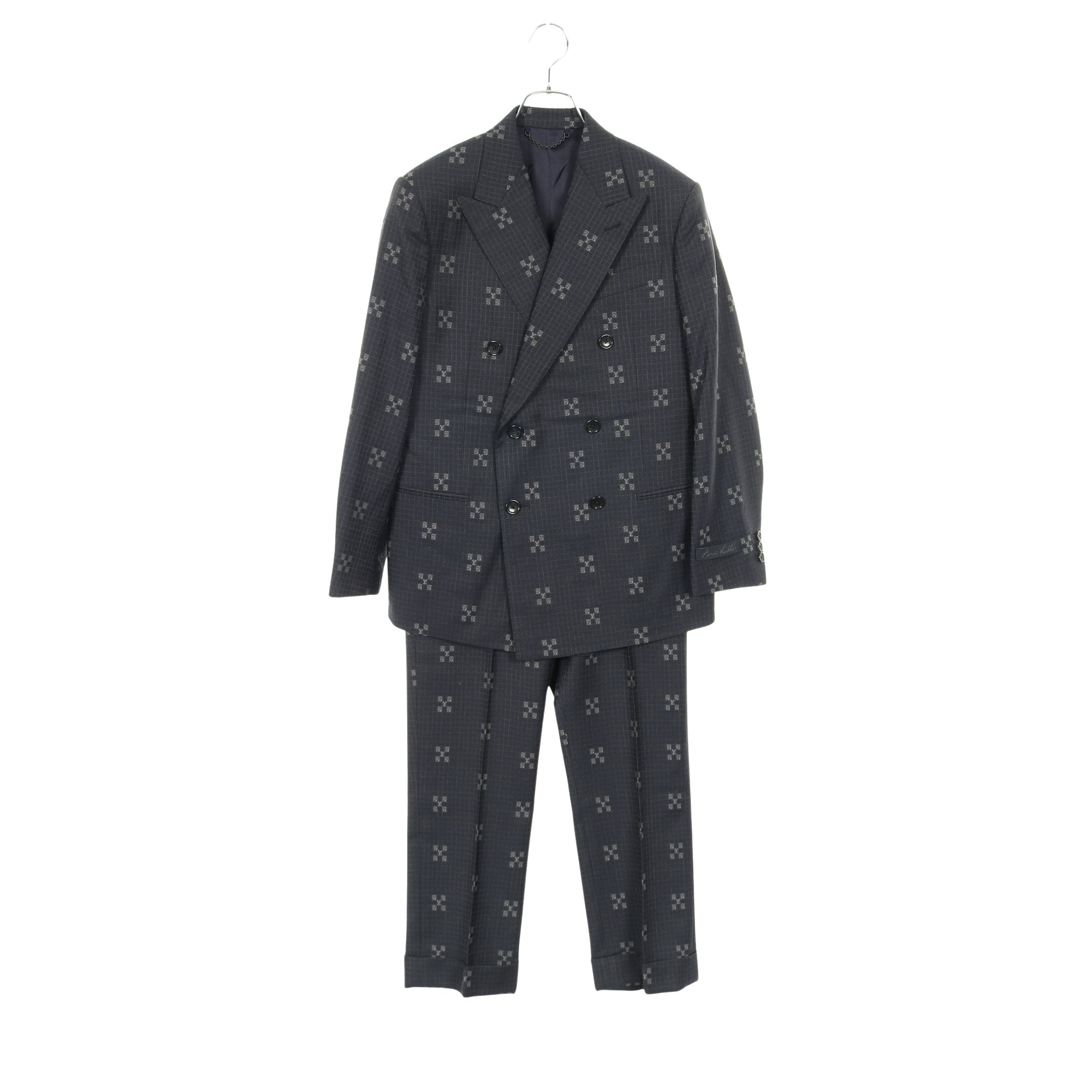 ルイヴィトン　スーツ　セットアップ ダブルブレステッド ウール ポンヌフ スーツ セットアップ ウール