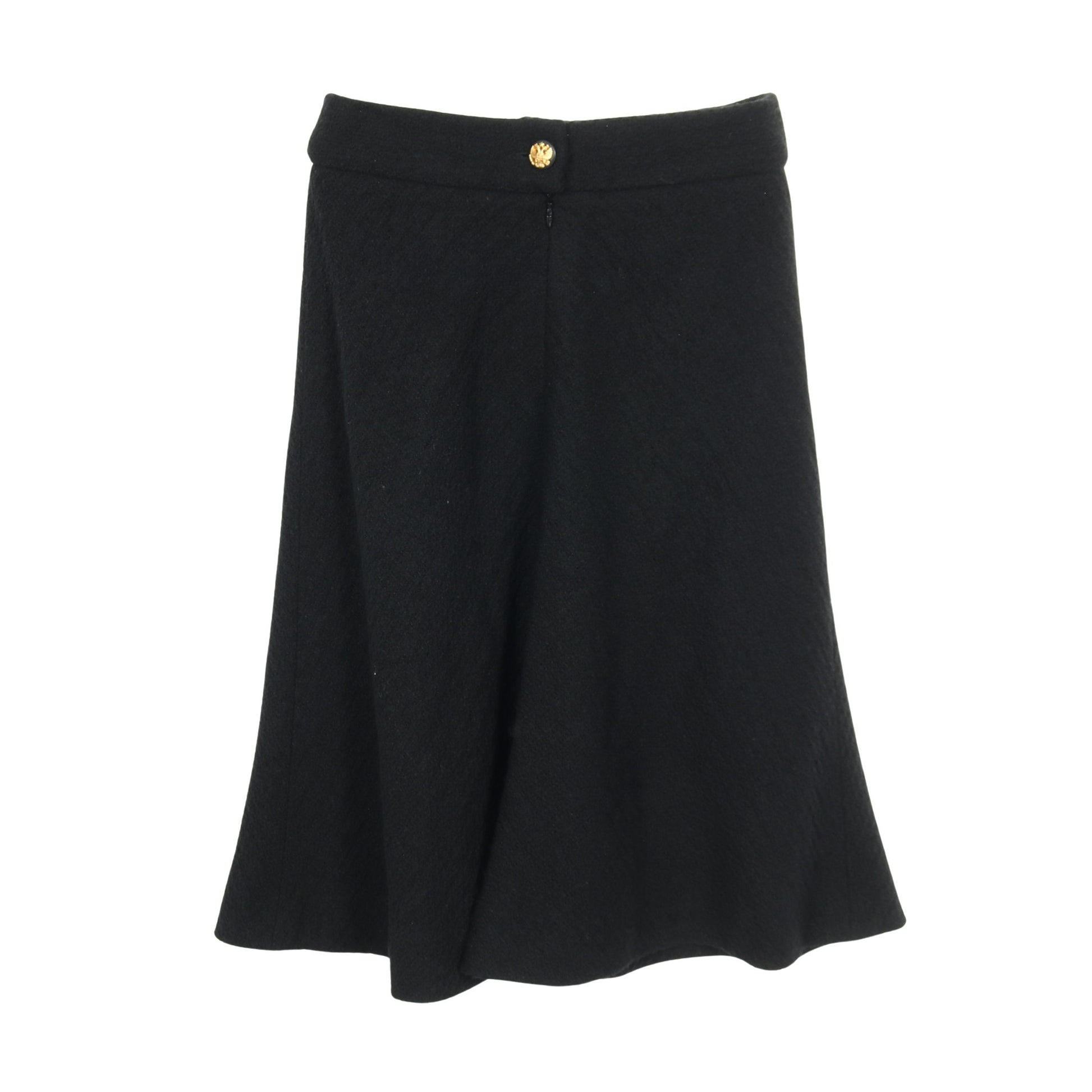 ココマークボタン スカート ウール ブラック シャネル ボトムス CHANEL