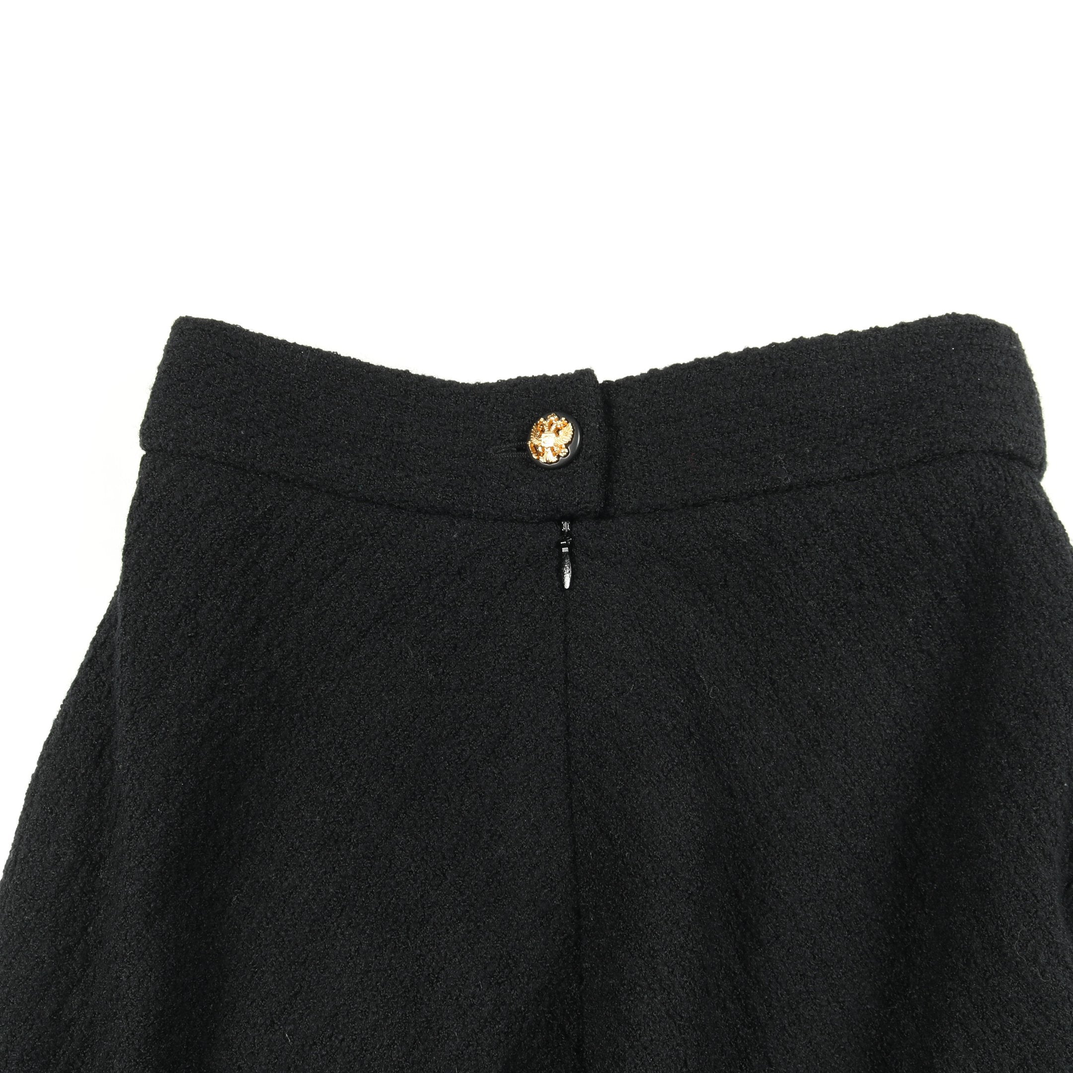 ココマークボタン スカート ウール ブラック シャネル – RECLO