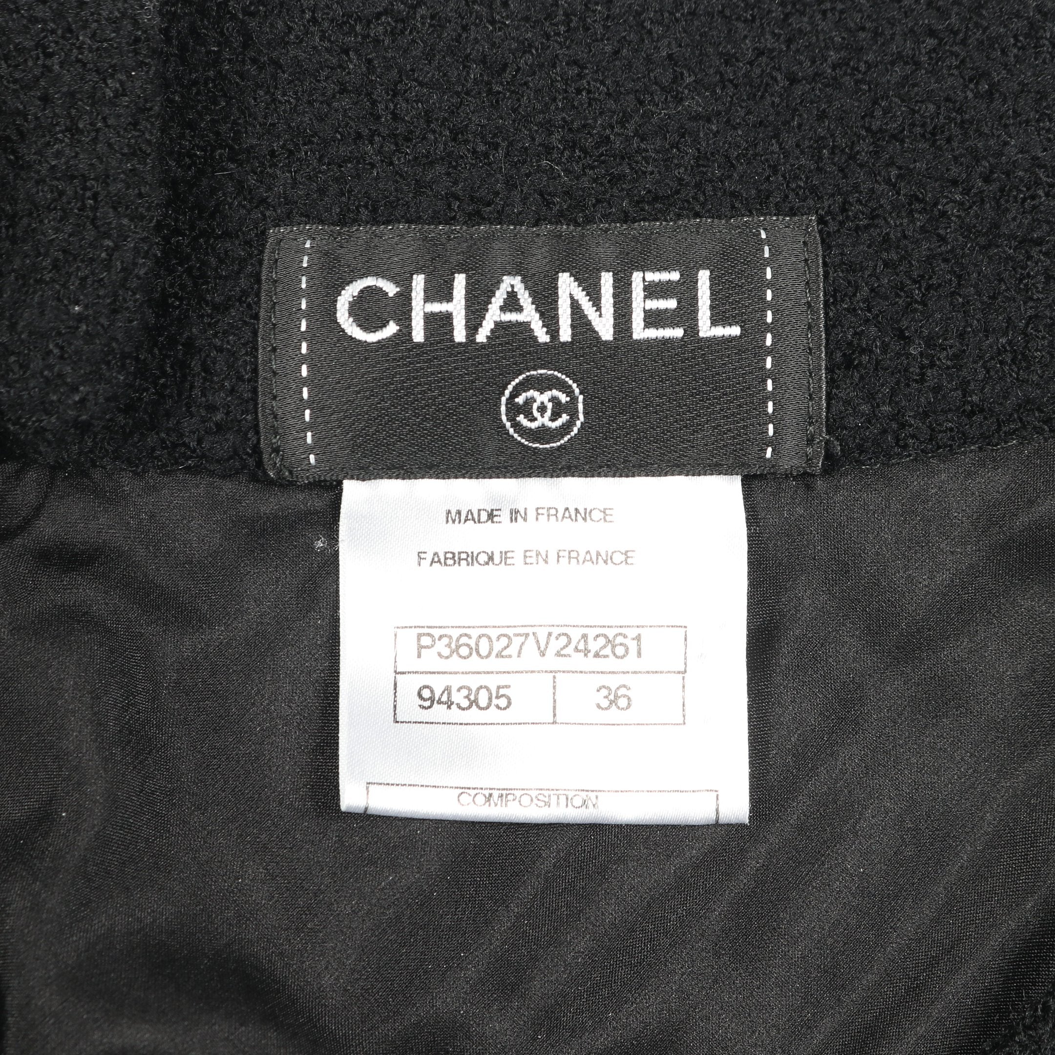 ココマークボタン スカート ウール ブラック シャネル – RECLO