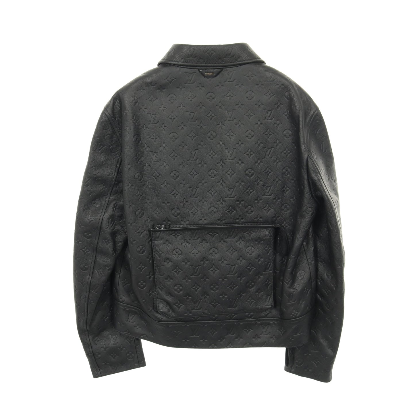 モノグラムエンボス ユーティリティ レザージャケット レザー ブラック ルイヴィトン アウター LOUIS VUITTON