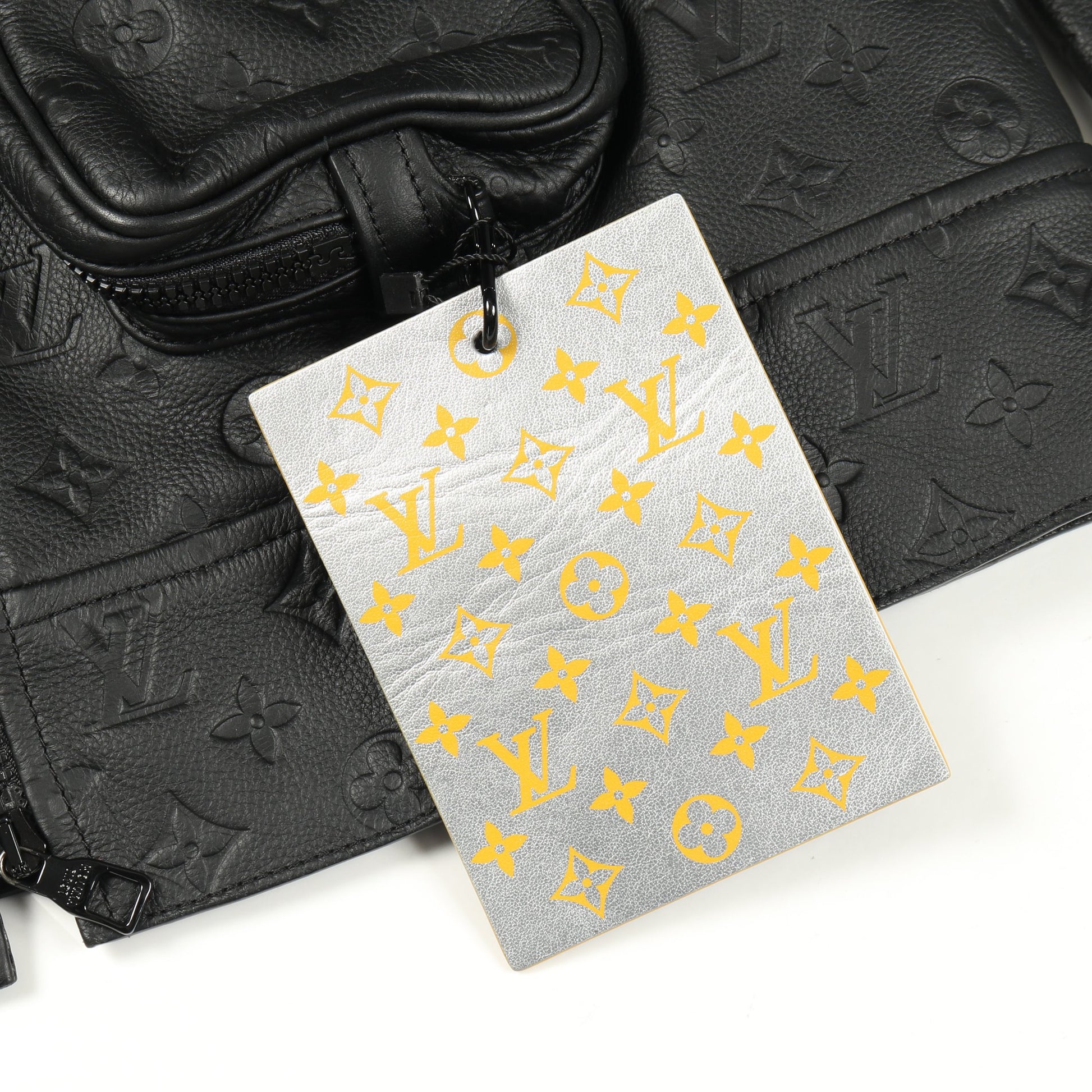 モノグラムエンボス ユーティリティ レザージャケット レザー ブラック ルイヴィトン アウター LOUIS VUITTON