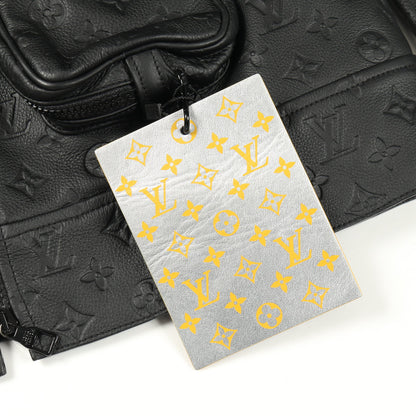 モノグラムエンボス ユーティリティ レザージャケット レザー ブラック ルイヴィトン アウター LOUIS VUITTON