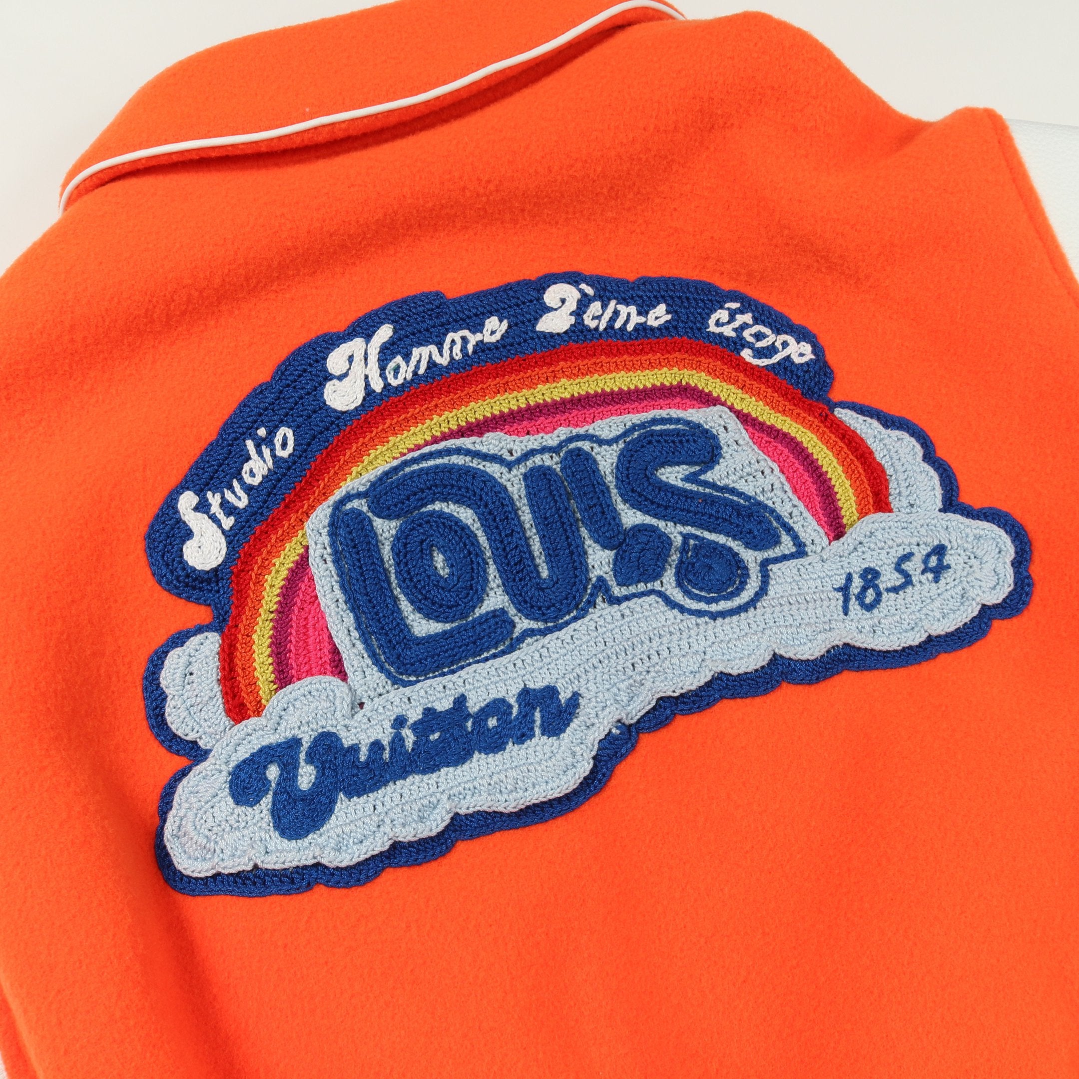 ミニバーシティブルゾン スタジャン ジャケット ウール レザー