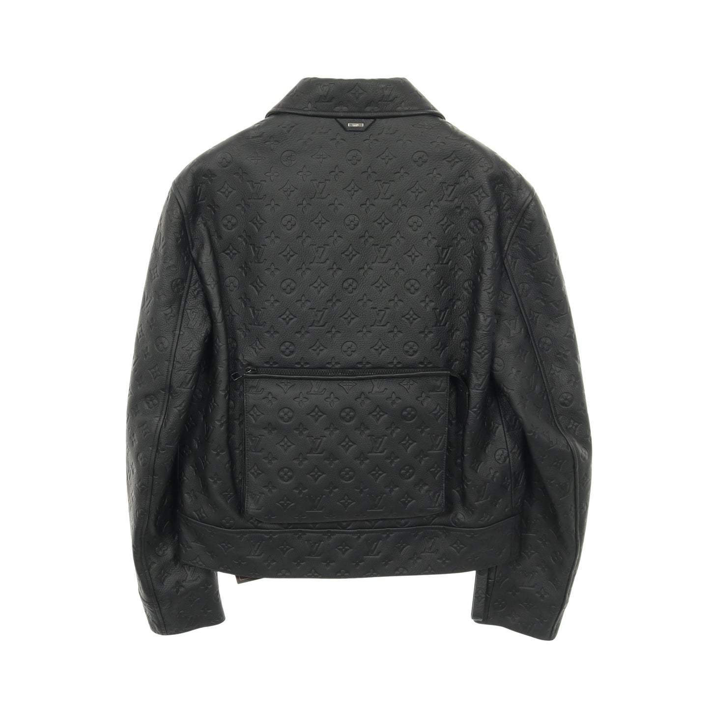 モノグラムエンボス ユーティリティ レザージャケット レザー ブラック ルイヴィトン アウター LOUIS VUITTON
