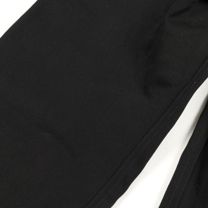 ワイド デニムパンツ コットン ブラック ボタンフライ エムエムシックスメゾンマルジェラ ボトムス MM6 MAISON MARGIELA