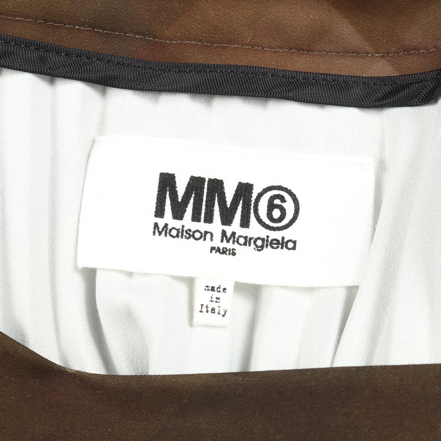 プリントプリーツミディ スカート カーキグリーン ブラウン エムエムシックスメゾンマルジェラ ボトムス MM6 MAISON MARGIELA