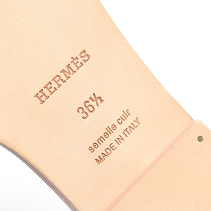 オラン サンダル レザー ピンク ブラック エルメス シューズ HERMES