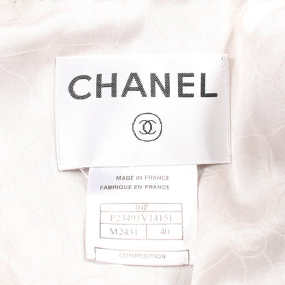 ココマークボタン ツイードジャケット スカートスーツ コットン ライトブルー ライトグレー マルチカラー シャネル スーツ CHANEL