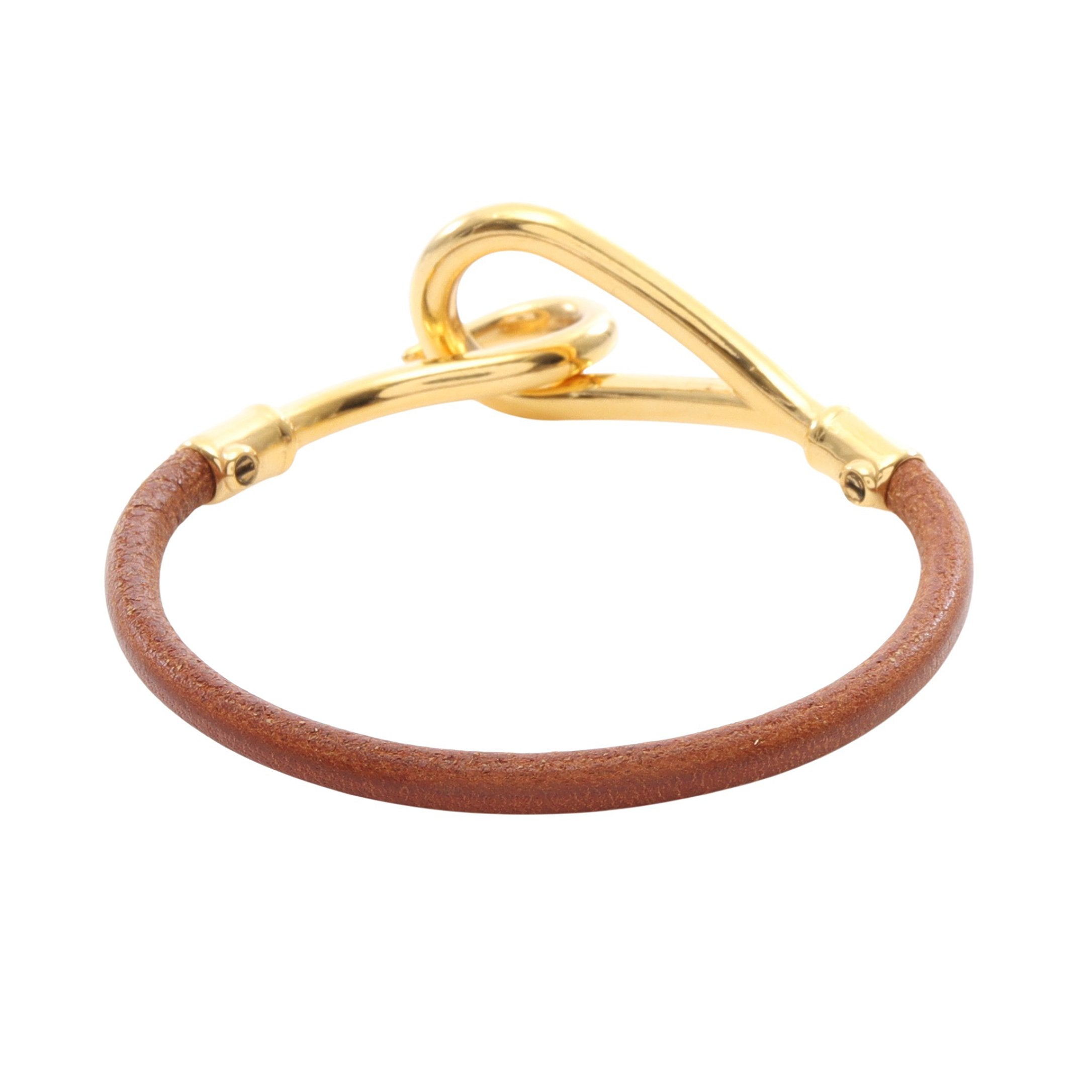 エルメス レザー ジャンボ シングル 一連 ブレスレット　ブラウン　ゴールド. エルメス レザー ジャンボ シングル 一連 ブレスレット ブラウン