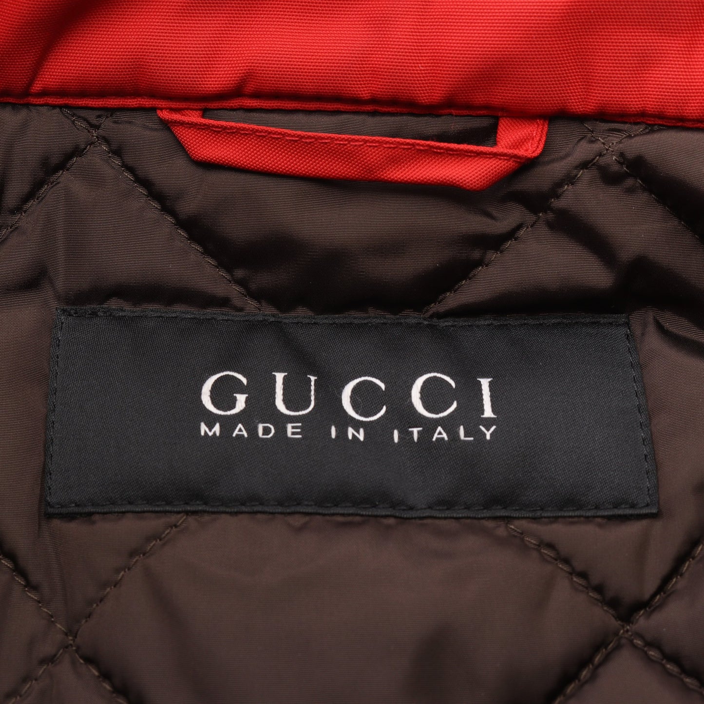 ライダースジャケット ナイロン レッド 中綿 グッチ アウター GUCCI