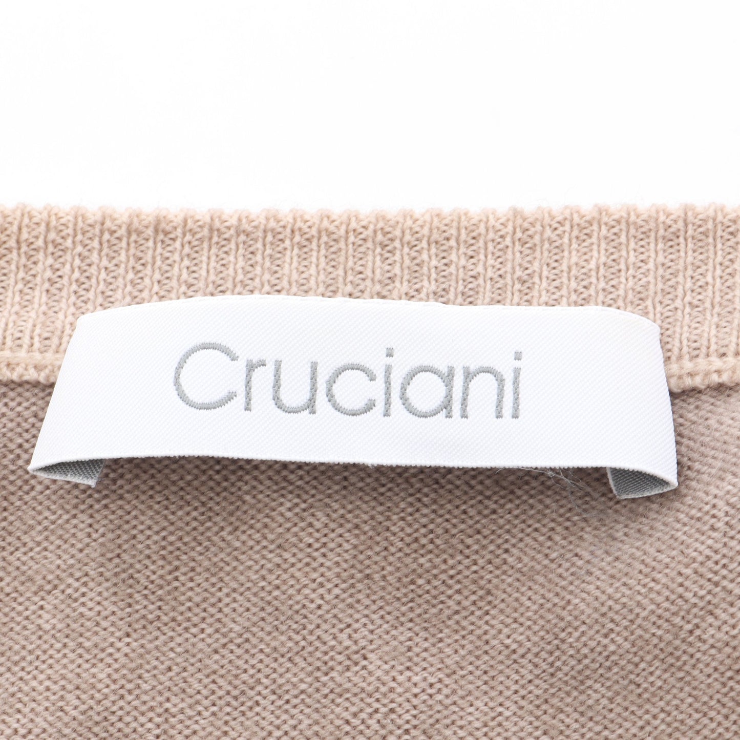 ニット クルーネック ウール ベージュ クルチアーニ トップス Cruciani