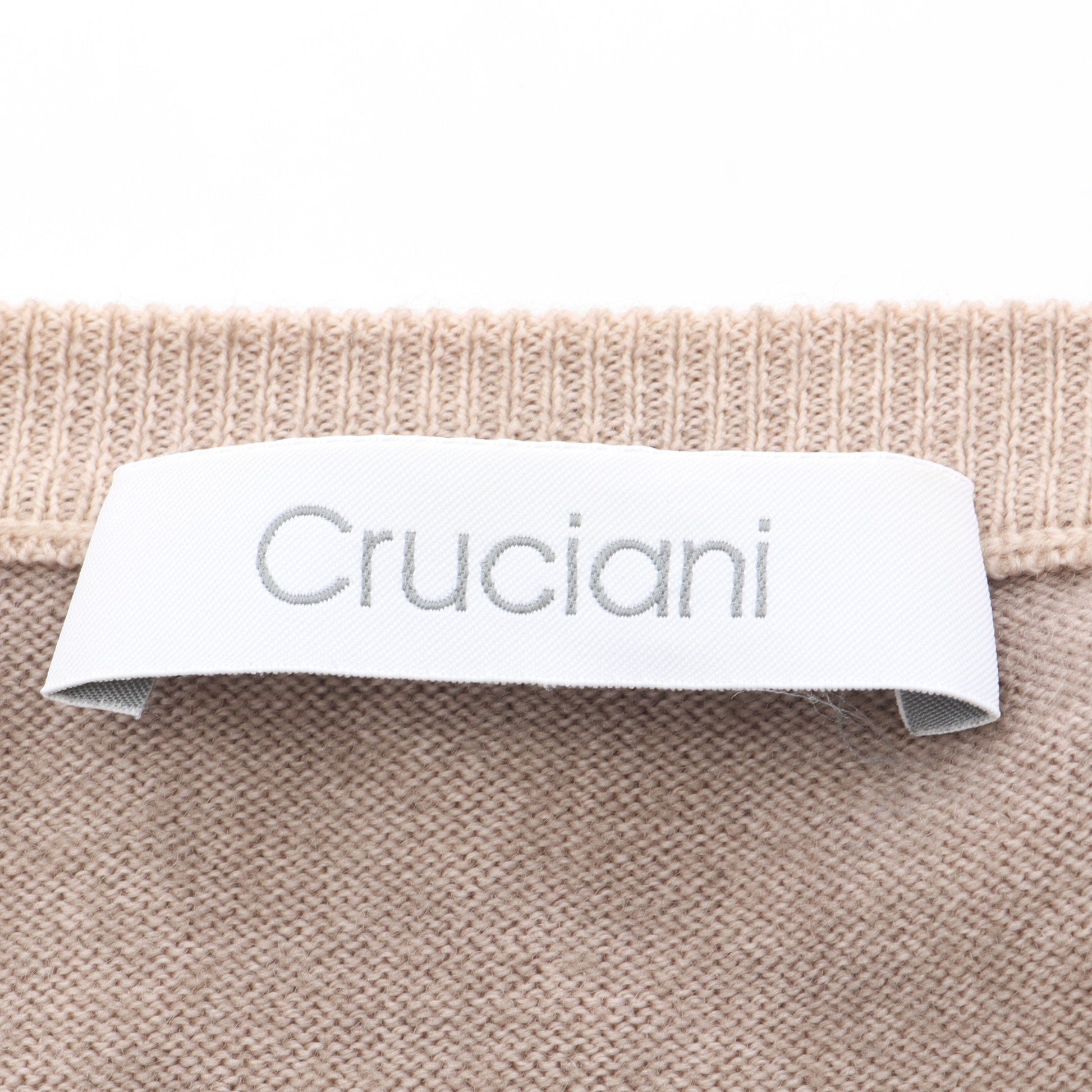 ニット クルーネック ウール ベージュ クルチアーニ トップス Cruciani