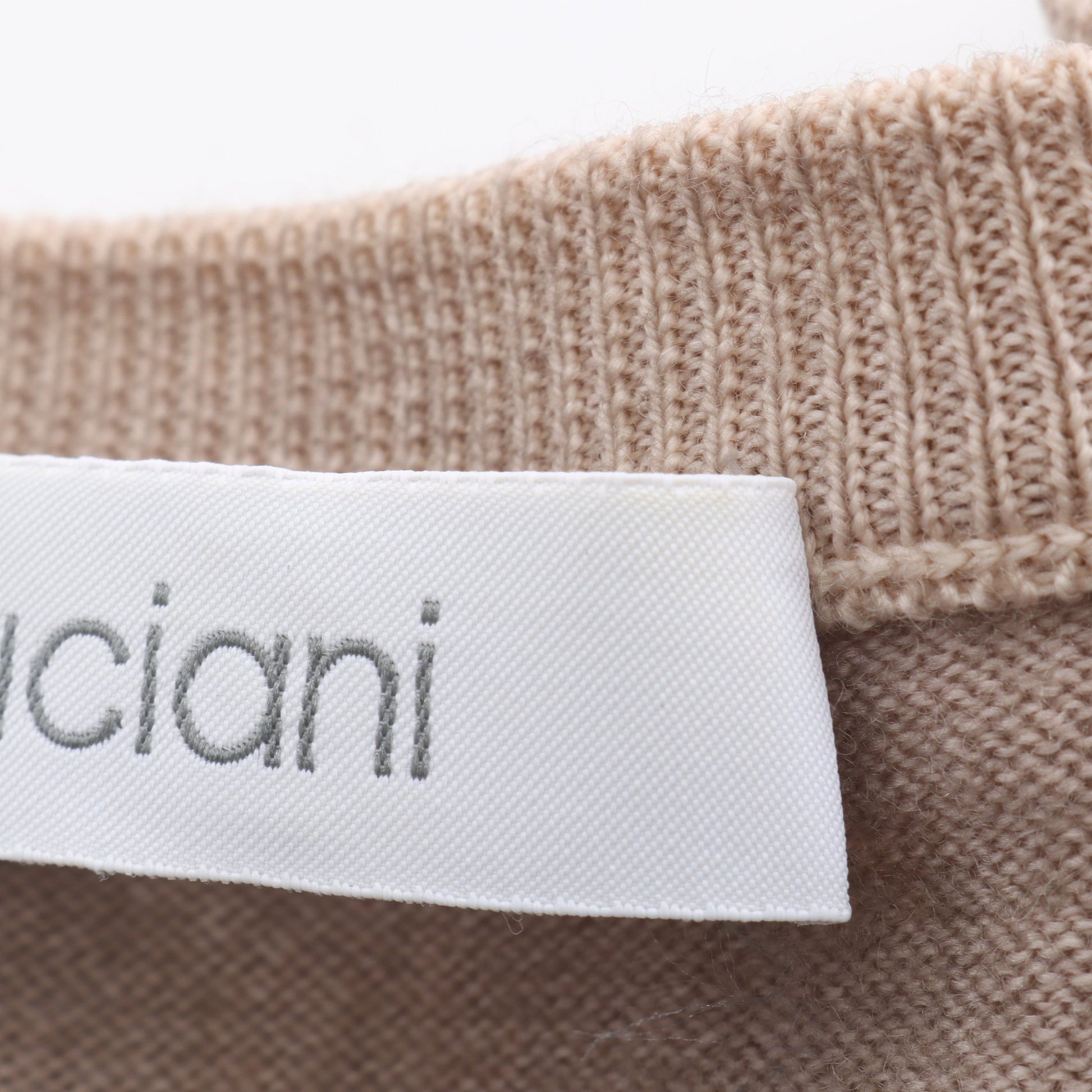 ニット クルーネック ウール ベージュ クルチアーニ トップス Cruciani