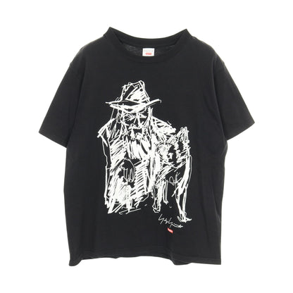 Supreme × Yoji Yamamoto Scribble Portrait Tee 半袖Tシャツ コットン ブラック シュプリーム トップス Supreme