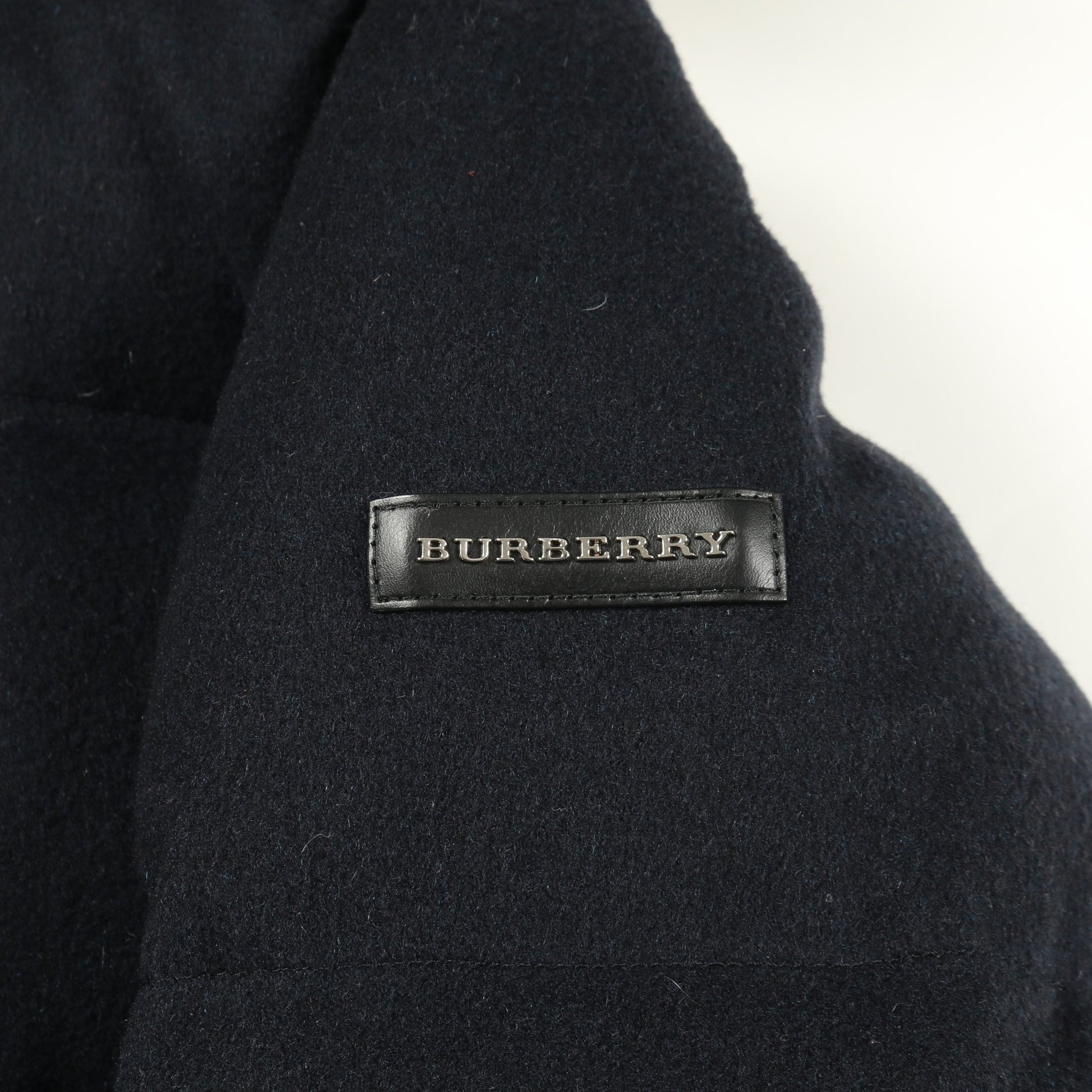 ダウンジャケット カシミヤ ネイビー フード付き バーバリー アウター BURBERRY