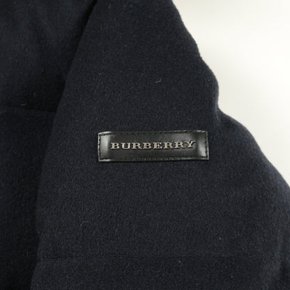 ダウンジャケット カシミヤ ネイビー フード付き バーバリー アウター BURBERRY