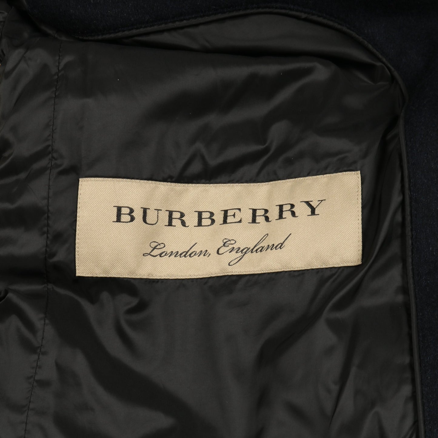 ダウンジャケット カシミヤ ネイビー フード付き バーバリー アウター BURBERRY