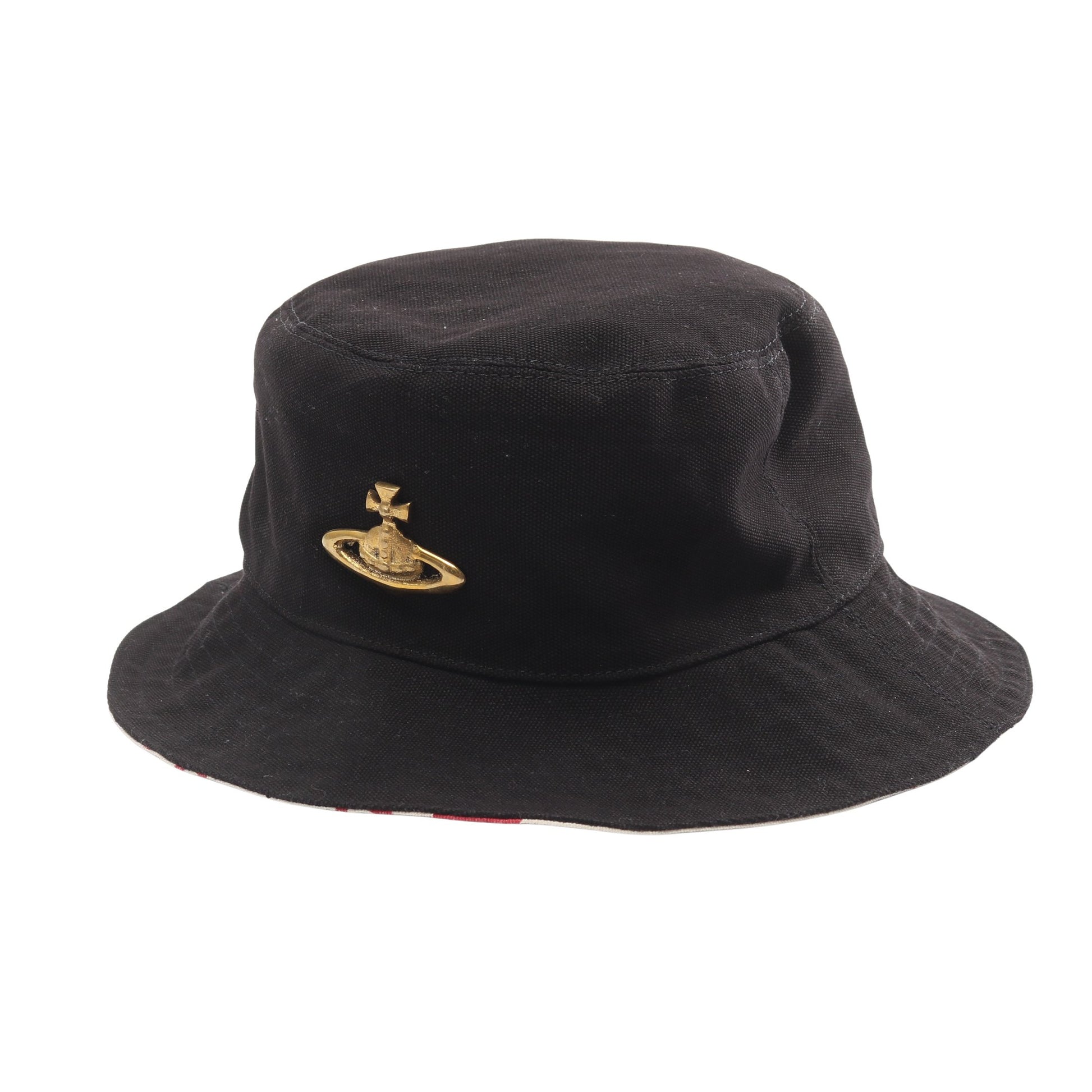 FISHER BUCKET HAT オーブ バケット ハット コットン ブラック ヴィヴィアンウエストウッド 財布・小物 Vivienne Westwood