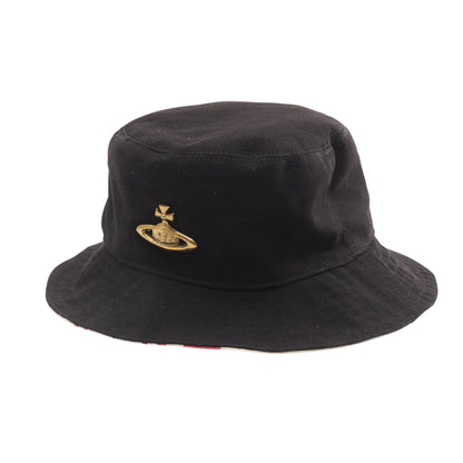 FISHER BUCKET HAT オーブ バケット ハット コットン ブラック ヴィヴィアンウエストウッド 財布・小物 Vivienne Westwood