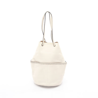 MINI DAISY ミニデイジー ハンドバッグ レザー アイボリー スタッズ ジェイアンドエムデヴィッドソン バッグ J&M DAVIDSON