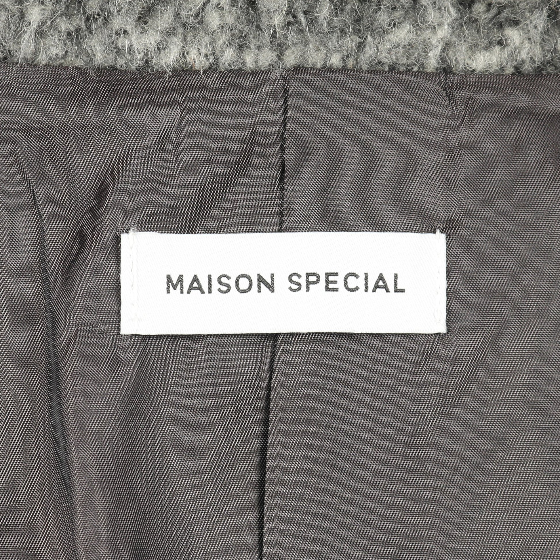 Shaggy Jacket コート ウール グレー メゾンスペシャル アウター MAISON SPECIAL