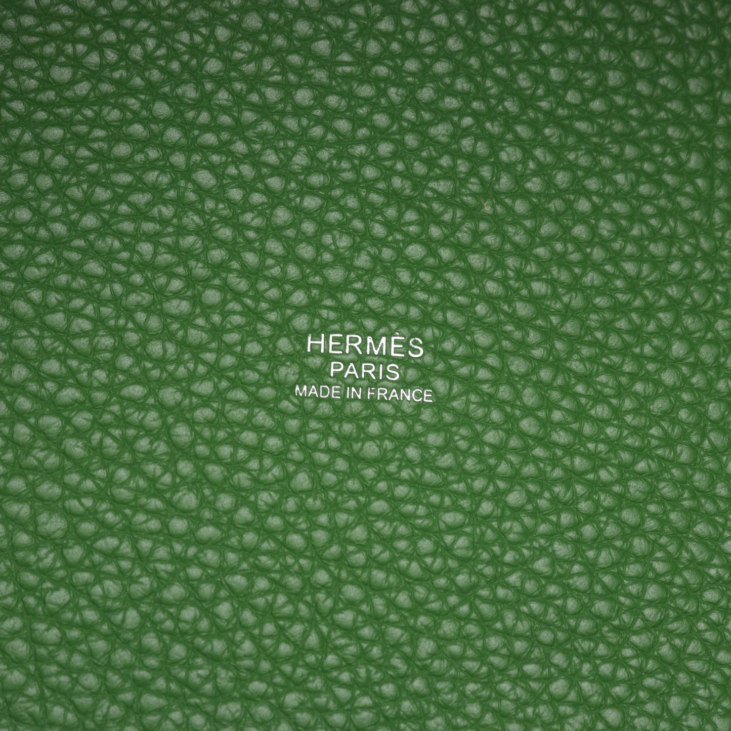 ピコタンロックPM ヴェールユッカ ハンドバッグ トリヨンクレマンス グリーン シルバー金具 W刻印 エルメス バッグ HERMES