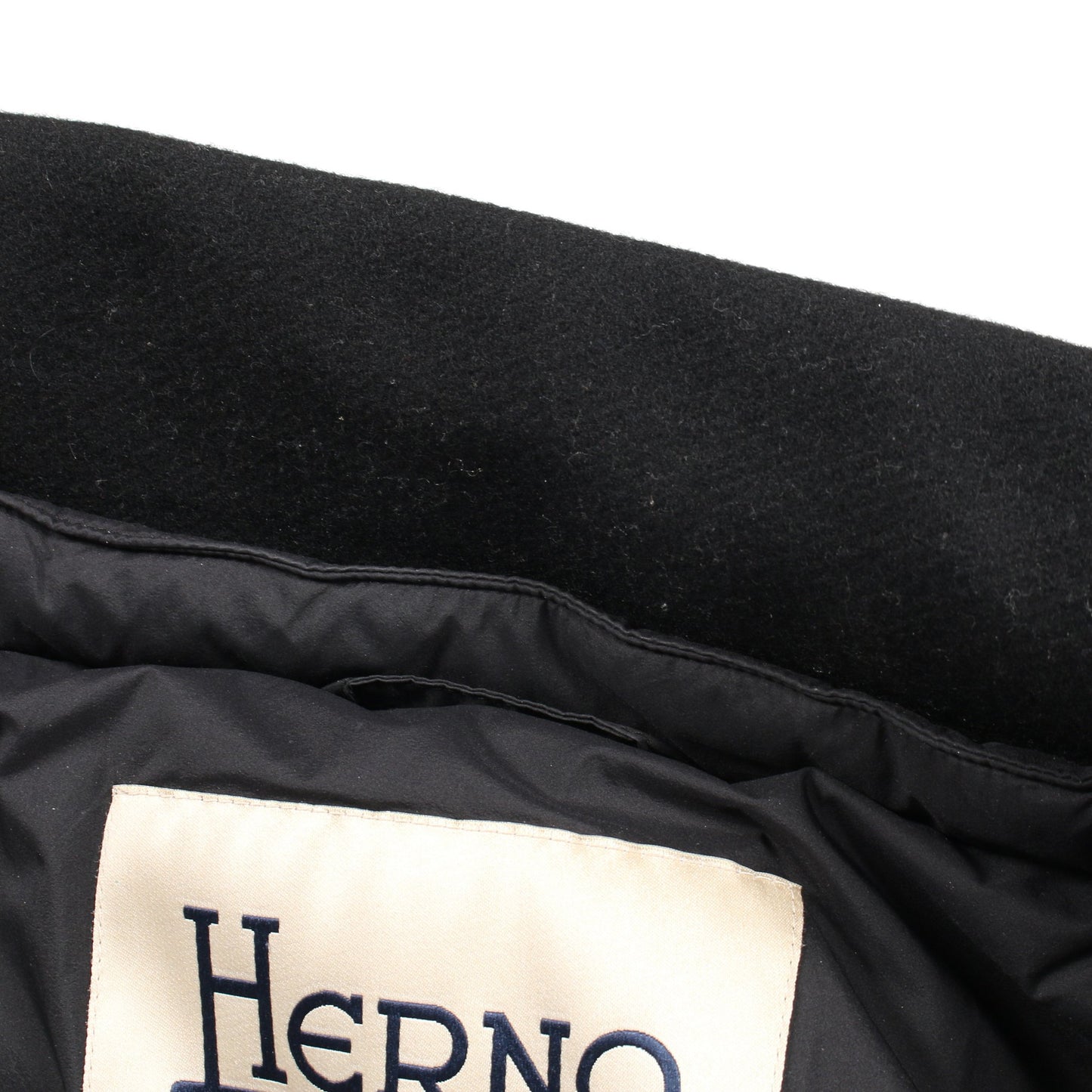 ダウンコート ウール ナイロン ブラック 切替 ヘルノ アウター HERNO