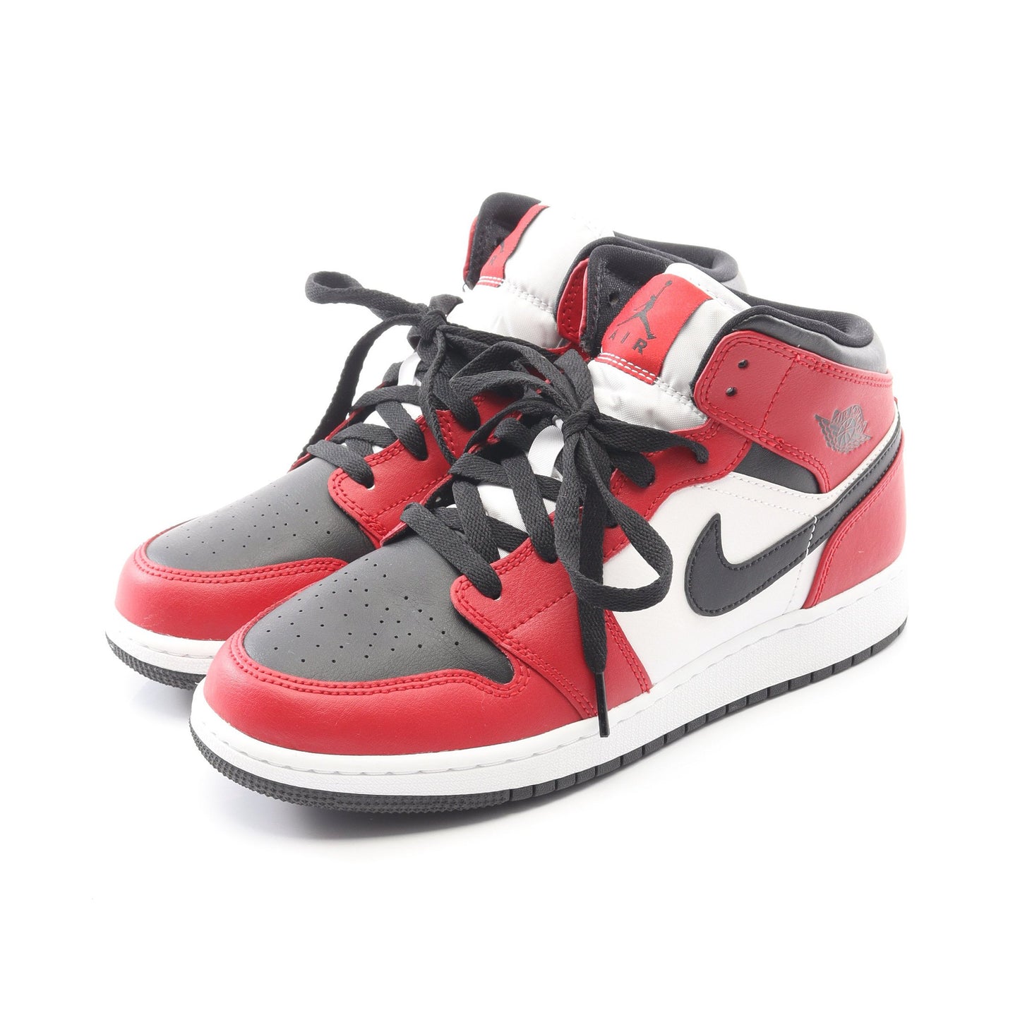 AIR JORDAN 1 MID GS CHICAGO キッズ ハイカットスニーカー レザー レッド ブラック ホワイト ナイキ シューズ NIKE