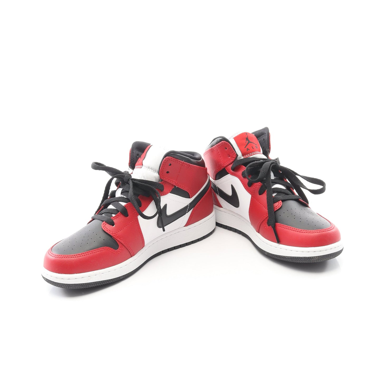 AIR JORDAN 1 MID GS CHICAGO キッズ ハイカットスニーカー レザー レッド ブラック ホワイト ナイキ シューズ NIKE
