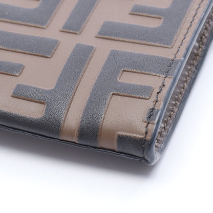 FFダイヤモンド カードケース コインケース レザー ブラウン ブラック フェンディ 財布・小物 FENDI