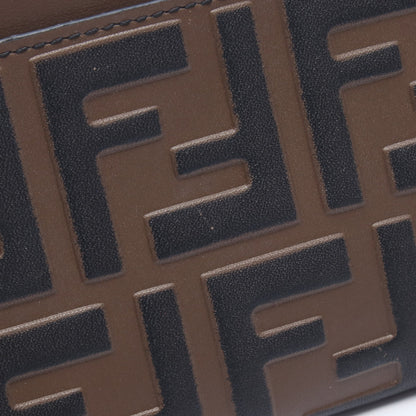 FFダイヤモンド カードケース コインケース レザー ブラウン ブラック フェンディ 財布・小物 FENDI