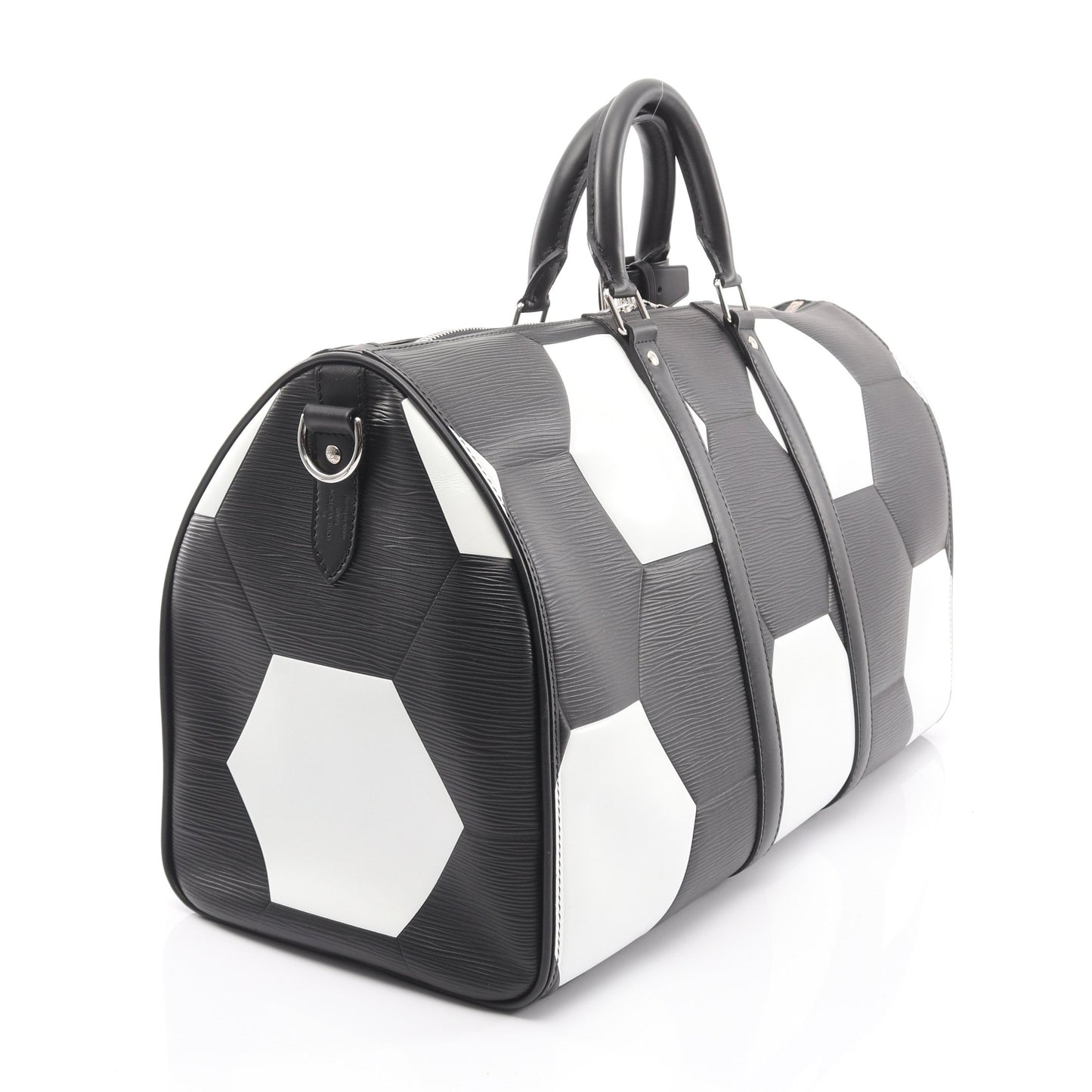 キーポル バンドリエール50 エピ ノワール ボストンバッグ レザー ブラック ホワイト 2018FIFAワールドカップ オフィシャルライセンスドプロジェクトコレクション 2WAY ルイヴィトン バッグ LOUIS VUITTON
