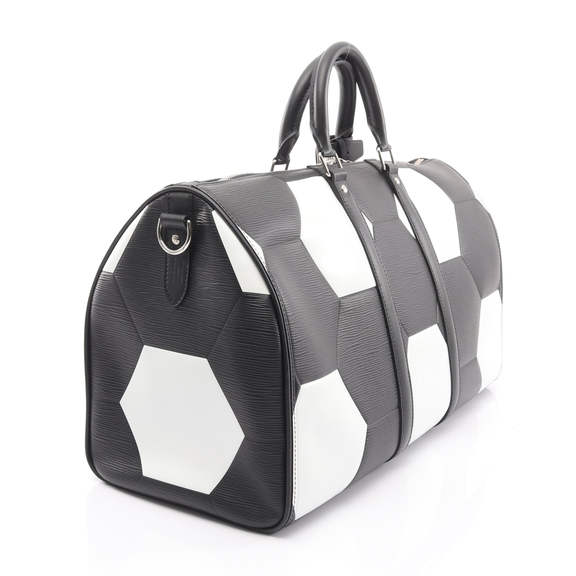 キーポル バンドリエール50 エピ ノワール ボストンバッグ レザー ブラック ホワイト 2018FIFAワールドカップ オフィシャルライセンスドプロジェクトコレクション 2WAY ルイヴィトン バッグ LOUIS VUITTON