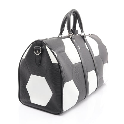 キーポル バンドリエール50 エピ ノワール ボストンバッグ レザー ブラック ホワイト 2018FIFAワールドカップ オフィシャルライセンスドプロジェクトコレクション 2WAY ルイヴィトン バッグ LOUIS VUITTON