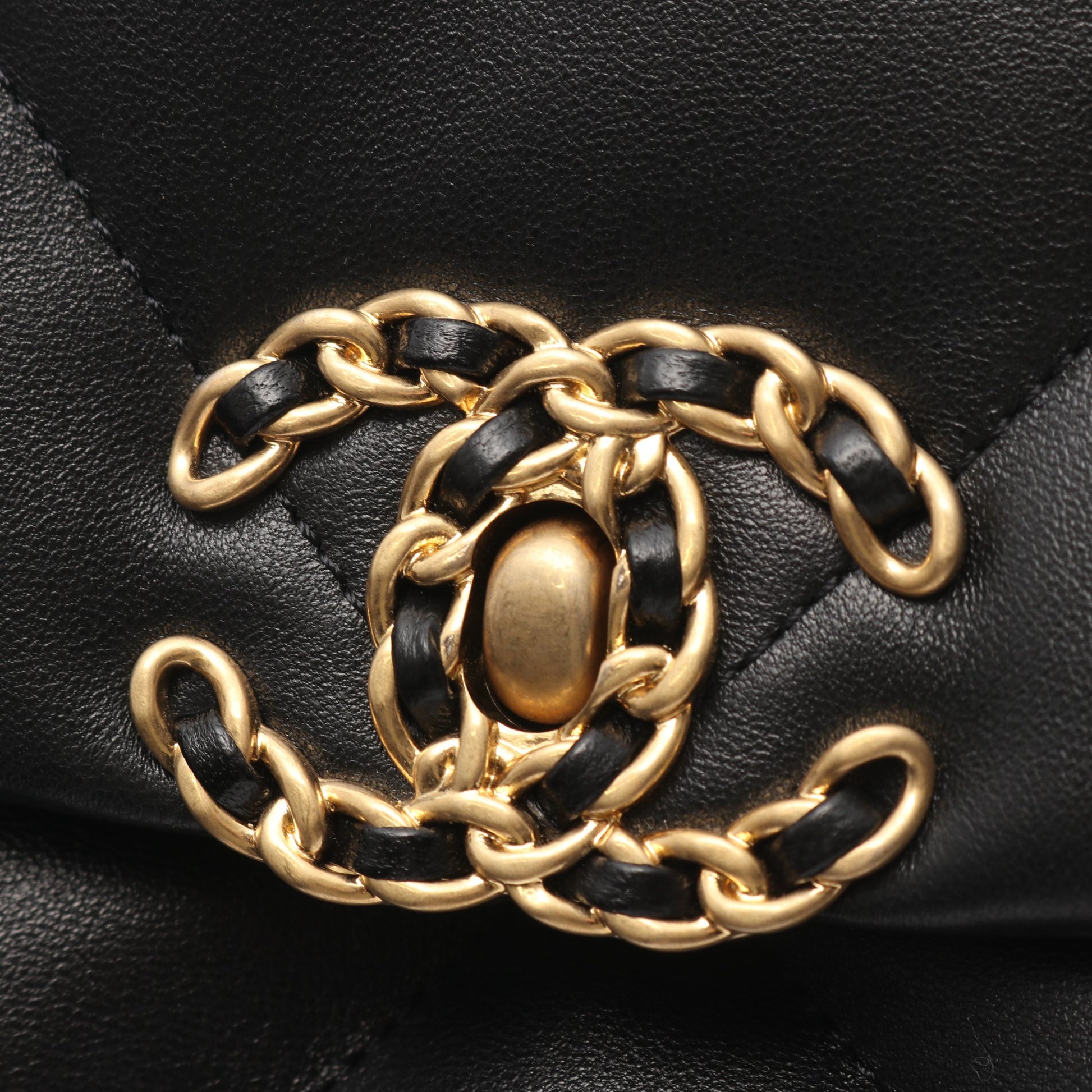 19 ディズヌフ マトラッセ チェーンショルダーバッグ ラムスキン ブラック コンビ金具 シャネル バッグ CHANEL