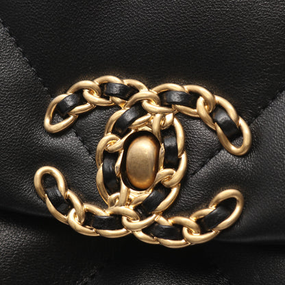 19 ディズヌフ マトラッセ チェーンショルダーバッグ ラムスキン ブラック コンビ金具 シャネル バッグ CHANEL