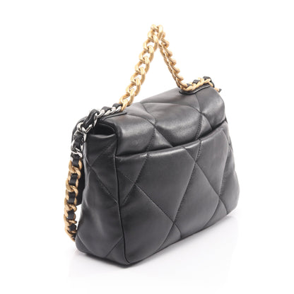 19 ディズヌフ マトラッセ チェーンショルダーバッグ ラムスキン ブラック コンビ金具 シャネル バッグ CHANEL