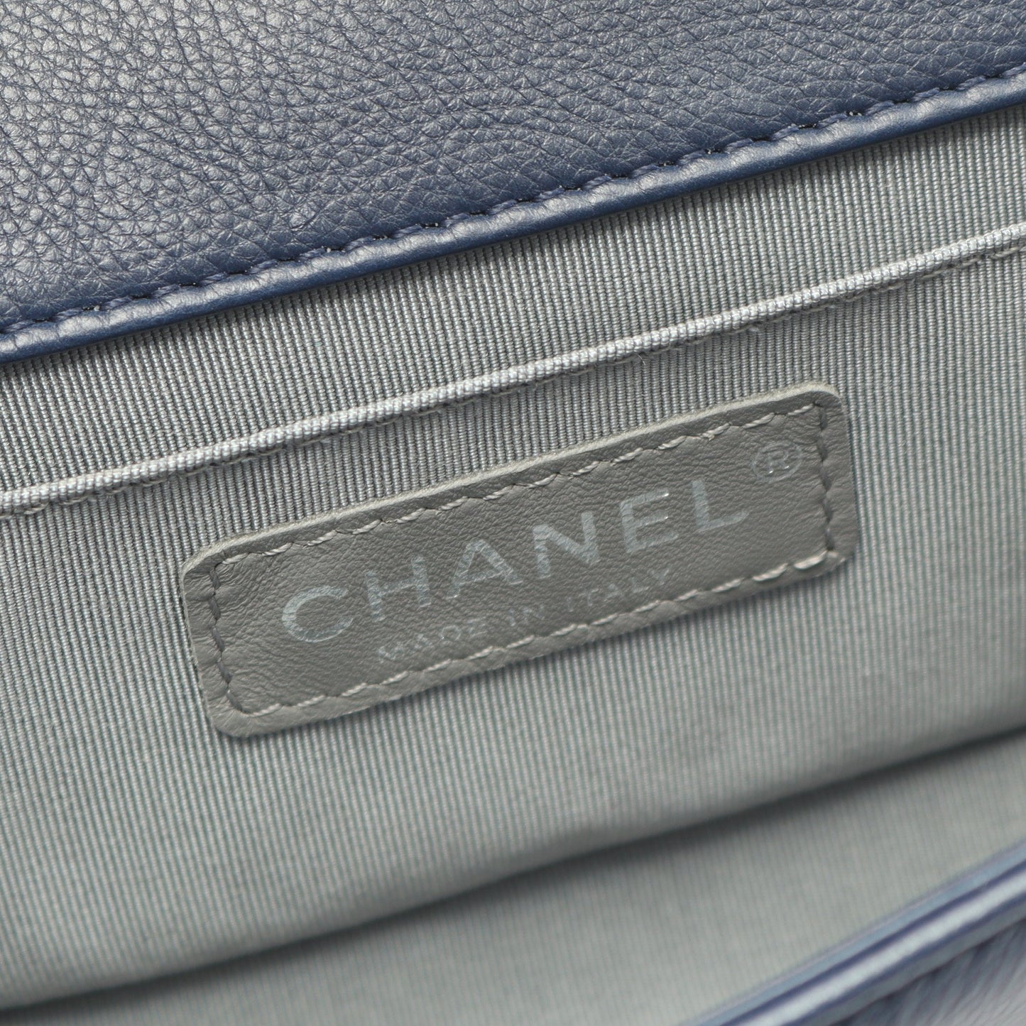 ボーイシャネル スモール ワイルドステッチ チェーンショルダーバッグ レザー ネイビー コンビ金具 シャネル バッグ CHANEL
