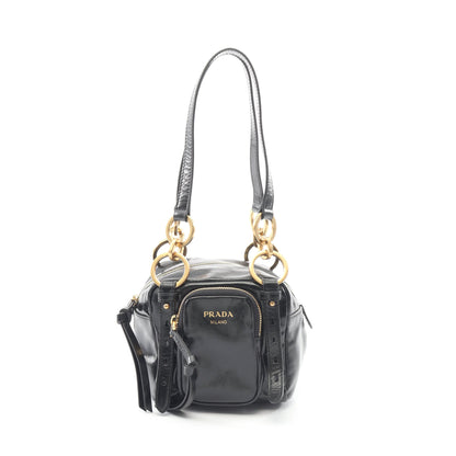 ダングル ミニ ハンドバッグ レザー ブラック プラダ バッグ PRADA