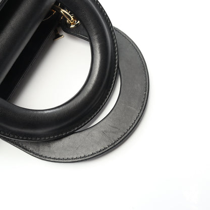 LADY DIOR MY ABCDIOR レディディオール スモール カナージュ ハンドバッグ レザー ブラック 2WAY クリスチャンディオール バッグ Christian Dior