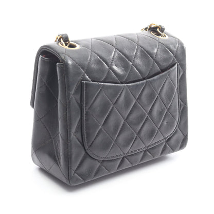 ミニマトラッセ チェーンショルダーバッグ ラムスキン ブラック ゴールド金具 シャネル バッグ CHANEL