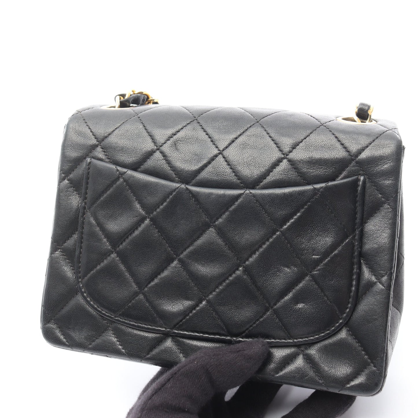 ミニマトラッセ チェーンショルダーバッグ ラムスキン ブラック ゴールド金具 シャネル バッグ CHANEL